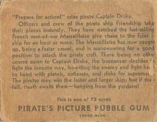 1936 Gum Inc. Pirate's Picture (R109) #72 'Prepare For Action' Back