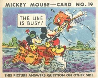 1935 Gum Inc. Mickey Mouse (R89) #19 The Line Is Busy! Front