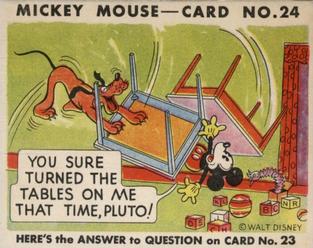 1935 Gum Inc. Mickey Mouse (R89) #24 You Sure Turned The Tables... Front