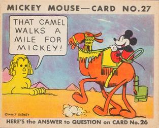 1935 Gum Inc. Mickey Mouse (R89) #27 That Camel Walks A Mile For Mickey! Front