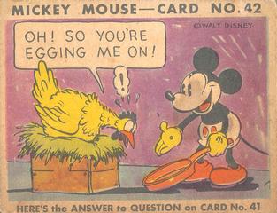 1935 Gum Inc. Mickey Mouse (R89) #42 Oh! So You're Egging Me On! Front