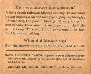 1935 Gum Inc. Mickey Mouse (R89) #45 You're A Great Shot... Back