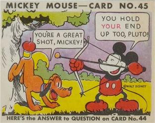 1935 Gum Inc. Mickey Mouse (R89) #45 You're A Great Shot... Front