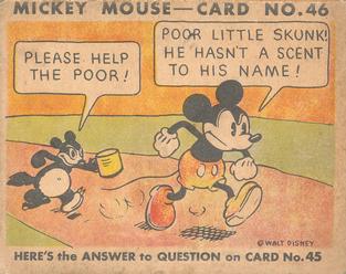 1935 Gum Inc. Mickey Mouse (R89) #46 Please Help The Poor!... Front