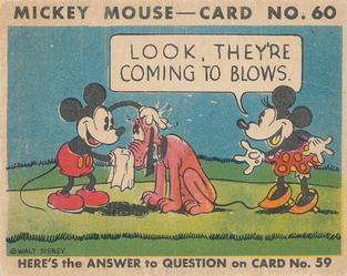 1935 Gum Inc. Mickey Mouse (R89) #60 Look, They're Coming To Blows Front