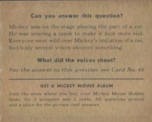 1935 Gum Inc. Mickey Mouse (R89) #67 Is Minnie Taking... Back