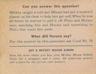 1935 Gum Inc. Mickey Mouse (R89) #69 Who Did This?... Back