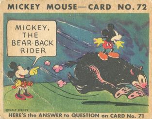 1935 Gum Inc. Mickey Mouse (R89) #72 Mickey, The Bare-Back Rider Front