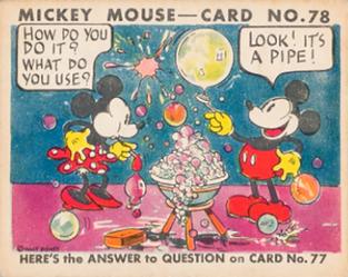 1935 Gum Inc. Mickey Mouse (R89) #78 How Do You Do It?... Front