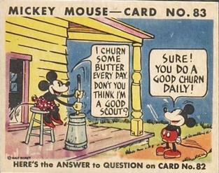 1935 Gum Inc. Mickey Mouse (R89) #83 I Churn Some Butter... Front