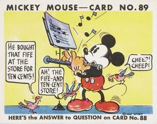 1935 Gum Inc. Mickey Mouse (R89) #89 He Bought That Fife... Front