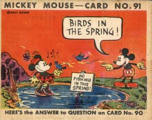 1935 Gum Inc. Mickey Mouse (R89) #91 Birds In The Spring! Front