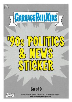 2019 Topps Garbage Pail Kids We Hate the '90s - Bruised #6a Passed-Through Pierre Back