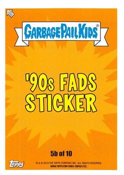 2019 Topps Garbage Pail Kids We Hate the '90s - Jelly #5b Prepackaged Mel Back