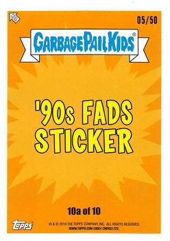 2019 Topps Garbage Pail Kids We Hate the '90s - Fool's Gold #10a Seven Upton Back