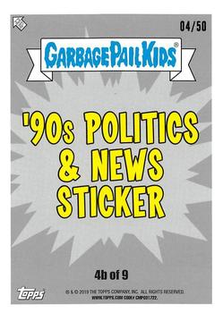 2019 Topps Garbage Pail Kids We Hate the '90s - Fool's Gold #4b Windy Willy Back