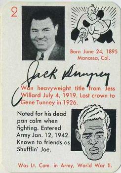 1945 Leister Autographs Card Game #2 Jack Dempsey Front