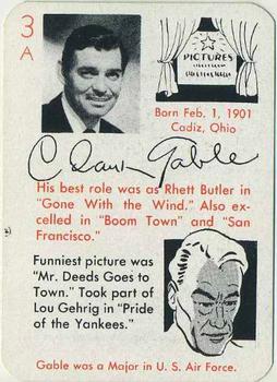1945 Leister Autographs Card Game #3A Clark Gable Front