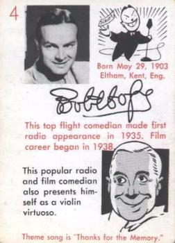 1945 Leister Autographs Card Game #4 Bob Hope Front