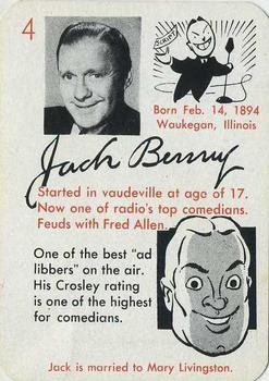 1945 Leister Autographs Card Game #4 Jack Benny Front