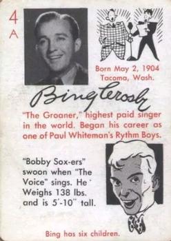 1945 Leister Autographs Card Game #4A Bing Crosby Front