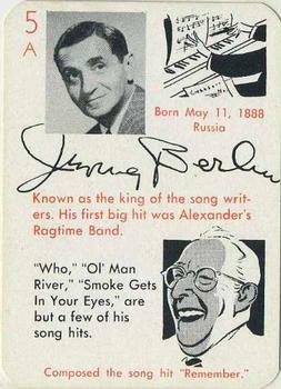 1945 Leister Autographs Card Game #5A Irving Berlin Front