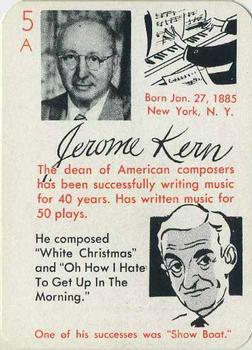 1945 Leister Autographs Card Game #5A Jerome Kern Front