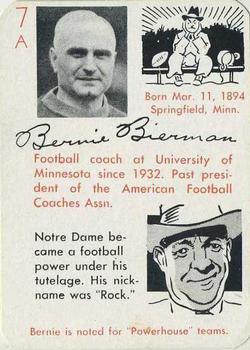 1945 Leister Autographs Card Game #7A Bernie Bierman Front