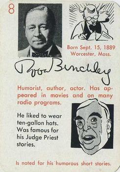 1945 Leister Autographs Card Game #8 Robert Benchley Front