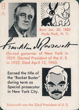 1945 Leister Autographs Card Game #8A Franklin D. Roosevelt Front