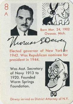 1945 Leister Autographs Card Game #8A Thomas E. Dewey Front