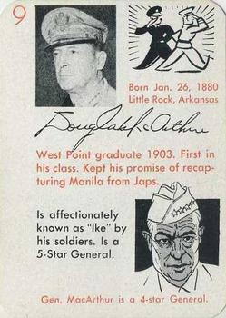 1945 Leister Autographs Card Game #9 Douglas MacArthur Front