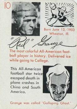 1945 Leister Autographs Card Game #10 Red Grange Front