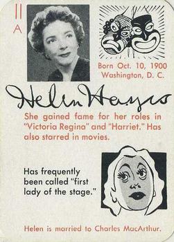 1945 Leister Autographs Card Game #11A Helen Hayes Front