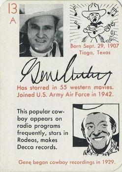 1945 Leister Autographs Card Game #13A Gene Autry Front