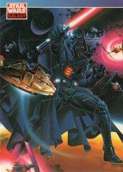 1993 Topps Star Wars Galaxy - Millennium Falcon Promo #O Darth Vader/Millennium Falcon Front