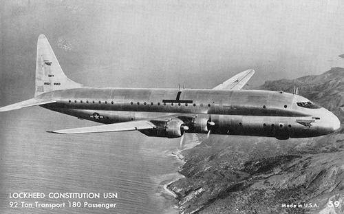 1955 Exhibits Planes - Series II (W452-2) #59 Lockheed Constitution Front