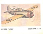 1993 Cracker Jack Fighting Planes CJR 2 #3 Grumman FAF-3 (United States) Front