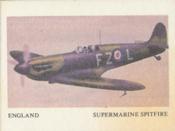 1993 Cracker Jack Fighting Planes CJR 2 #4 Supermarine Spitfire (England) Front