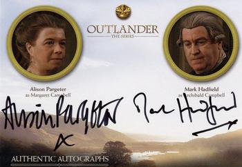 2019 Cryptozoic Outlander Season 3 - Dual Autographs #APMH Alison Pargeter / Mark Hadfield Front
