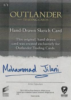 2019 Cryptozoic Outlander Season 3 - Sketch Artists #NNO Mohammad Jilani Back