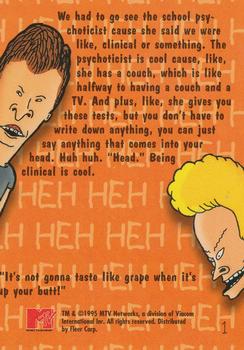 1995 Fleer Ultra MTV Animation #1 Psychiatrist Back