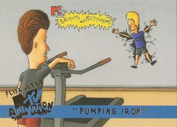 1995 Fleer Ultra MTV Animation #8 Pumping Iron Front