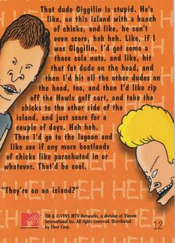 1995 Fleer Ultra MTV Animation #12 Beavis and Butt-Head's Island Back