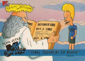1995 Fleer Ultra MTV Animation #14 Final Judgement of Beavis Front