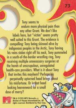 1995 Fleer Ultra MTV Animation #73 Tony Back