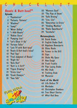 1995 Fleer Ultra MTV Animation #145 Checklist 1 Front