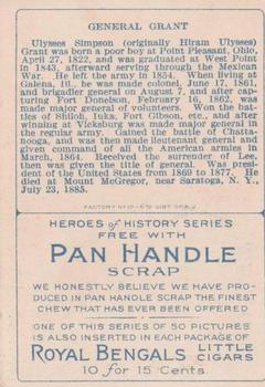 1911 American Tobacco Company Heroes of History / Men of History (T68) - Pan Handle Scrap #NNO Gen. U. S. Grant Back