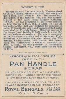 1911 American Tobacco Company Heroes of History / Men of History (T68) - Pan Handle Scrap #NNO Gen. Robt. E. Lee Back