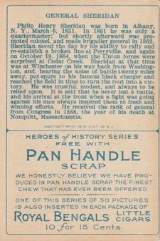 1911 American Tobacco Company Heroes of History / Men of History (T68) - Pan Handle Scrap #NNO Gen. Phil Sheridan Back